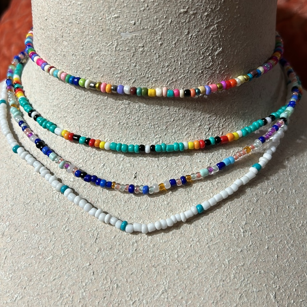 Hand made Beaded necklaces with clasps